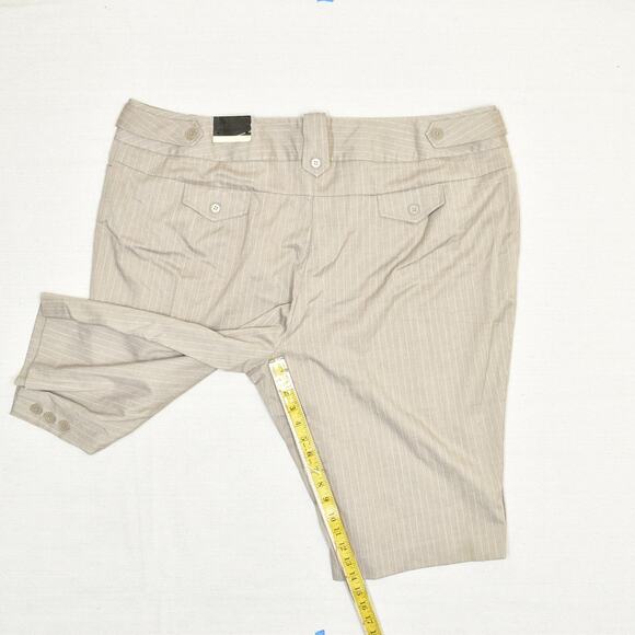 NEW Lane Bryant Women's Bermuda Shorts Striped Polyester Brown Plus Size 28 - Picture 6 of 8